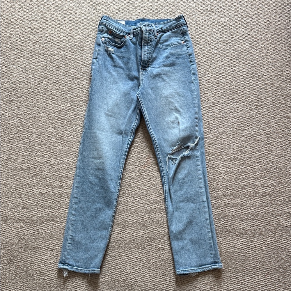 Gap Classic Blue Cigarette High Rise Ankle Length Women's Jeans Sz 27 or 4R